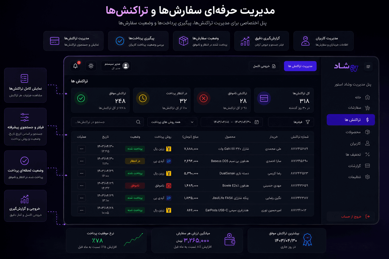تصویر 6 از پروژه‌ی وب سایت فروشگاهی ویشاد