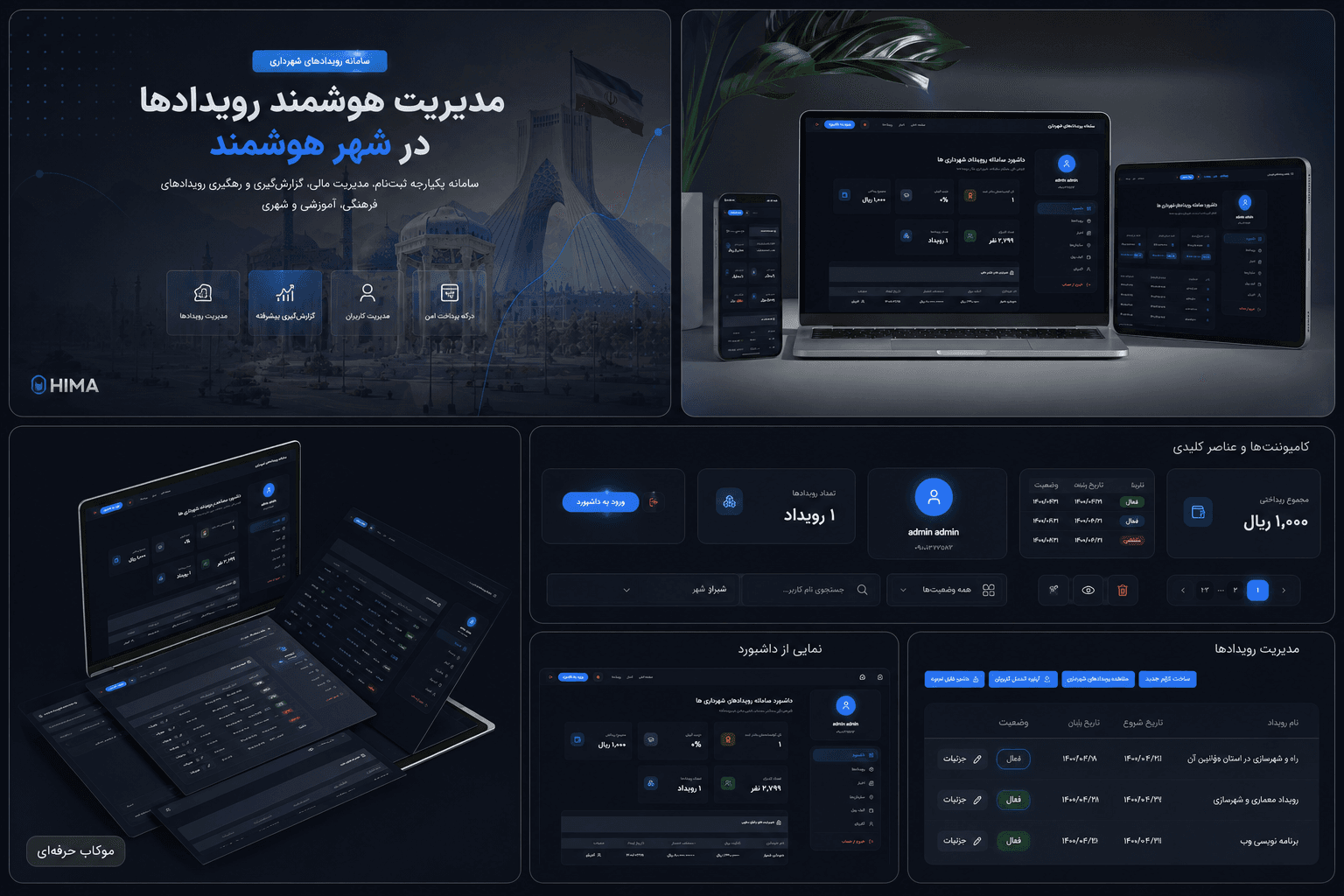 نمونه‌کار وب سایت مدیریت آموزش کارکنان شهرداری